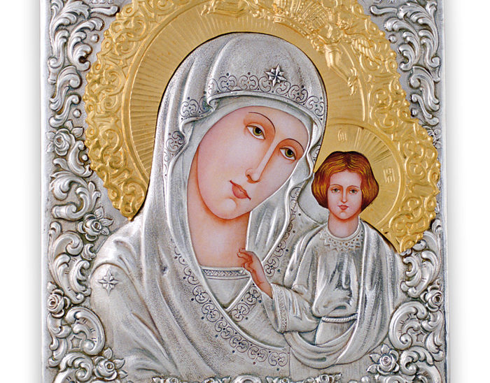 Icono Ref.276 Virgen de Kazan. Esmalte pintado. 22x27cm